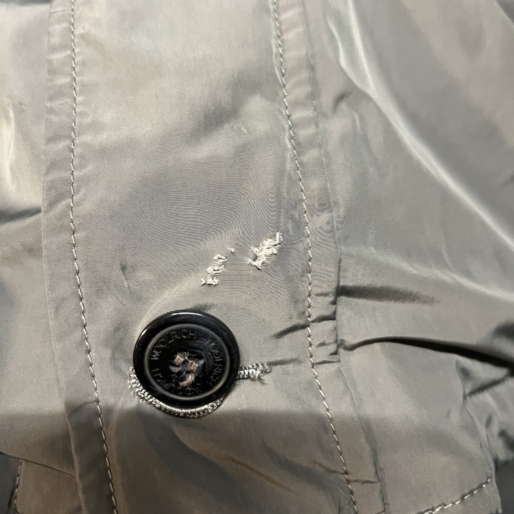 Woolrich Down Filled Field Jacket Mens XL Gray Sherpa Collar Buttons Zip Warm - Picture 3 of 10